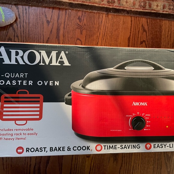 BRAND NEW AROMA 18 Quart ROASTER OVEN red - Picture 2 of 7